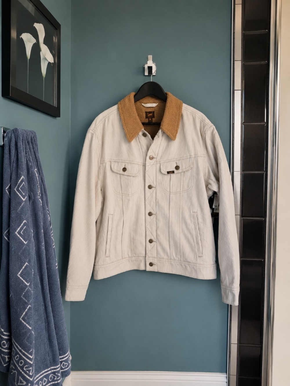 Lee- Men's- Legendary Sherpa Lined Trucker Jacket- SZXL Colour Salina Stone NWT